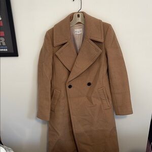 Classic Tan Double-Breasted Coat